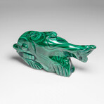 Genuine Polished Malachite Fish Carving // 280 g