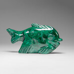 Genuine Polished Malachite Fish Carving // 280 g