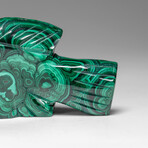 Genuine Polished Malachite Fish Carving // 279.1 g