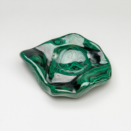 Genuine Polished Malachite Bowl  // 1.4 lbs
