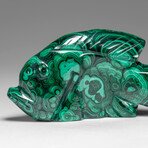 Genuine Polished Malachite Fish Carving // 279.1 g