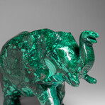 Genuine Large Polished Malachite Elephant Carving