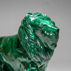 Genuine Polished Malachite Lion Carving // 5.2 lbs