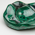 Genuine Polished Malachite Bowl // 1.4 lbs