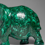 Genuine Large Polished Malachite Elephant Carving