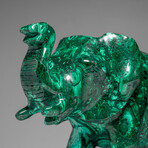 Genuine Large Polished Malachite Elephant Carving