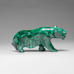Genuine Polished Malachite Panther Carving