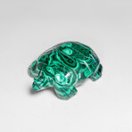Genuine Polished Malachite Turtle Carving