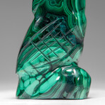 Genuine Polished Malachite Owl Carving // 135.4 g