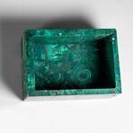 Genuine Malachite Jewelry Box // 1.4 lbs