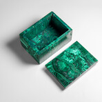 Genuine Malachite Jewelry Box // 1.4 lbs