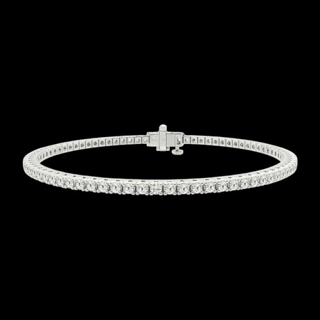 14k White Gold Lab Diamond 7.5" Tennis Bracelet // 2 ct. tw. (2 ct. tw.)
