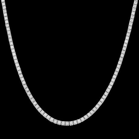 14K White Gold Lab Diamond 22" Tennis Necklace (5 ct. tw.)