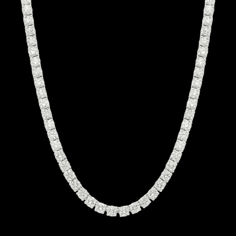 14K White Gold Lab Diamond 18" Tennis Necklace (5 ct. tw.)
