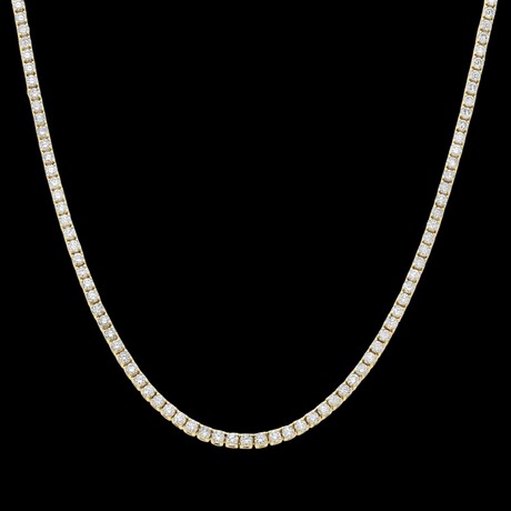 14K Yellow Gold Lab Diamond 16" Tennis Necklace (5 ct. tw.)