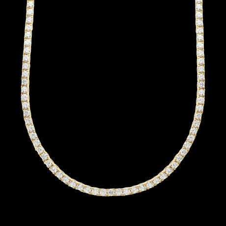 14K Yellow Gold Lab Diamond 22" Tennis Necklace (5 ct. tw.)