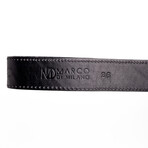 Arkansas // Python Leather Belt // Black (48)