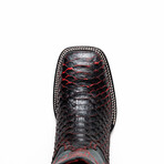 Western Collection Missouri // Python Leather Cowboy Boot // Black Cherry (US: 8)
