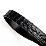 Marlboro Belt // Hornback Caiman Leather Belt // Black (48)