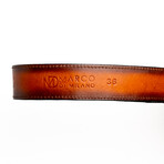 Texas Caiman & Calf Leather Belt // Aged Maple (48)