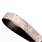 Arkansas Python Leather Belt // Natural (44)