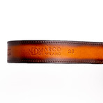 Texas Caiman & Calf Leather Belt // Aged Brown (36)