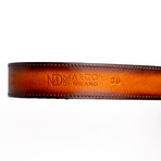 Montana // Caiman & Calf Leather Belt // Aged Maple (36)
