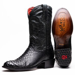 Western Collection Kansas // Python Leather Cowboy Boot // Black (US: 9)