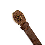 Arkansas Python Leather Belt // Brown (36)