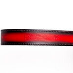 Arkansas // Python Leather Belt // Blackcherry (48)