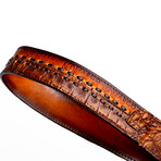 Montana // Caiman & Calf Leather Belt // Aged Maple (36)