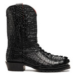Marlboro // Genuine Hornback Caiman Leather Cowboy Boot // Black (US: 7.5)