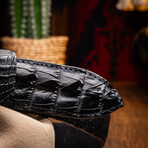 Marlboro Belt // Hornback Caiman Leather Belt // Black (48)