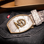 Arkansas Python Leather Belt // Natural (44)