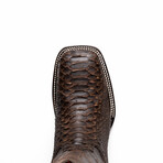 Western Collection Missouri // Python Leather Cowboy Boot // Brown (US: 10)
