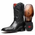 Western Collection Missouri // Python Leather Cowboy Boot // Black (US: 10)