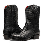 Marlboro // Genuine Hornback Caiman Leather Cowboy Boot // Black (US: 7.5)