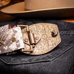 Arkansas Python Leather Belt // Natural (44)