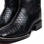 Western Collection Missouri // Python Leather Cowboy Boot // Black (US: 10)