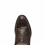 Western Collection Kansas // Python Leather Cowboy Boot // Brown (US: 10.5)