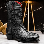 Marlboro // Genuine Hornback Caiman Leather Cowboy Boot // Black (US: 7.5)
