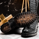 Marlboro // Genuine Hornback Caiman Leather Cowboy Boot // Black (US: 7.5)