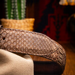 Arkansas Python Leather Belt // Brown (36)