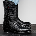 Marlboro // Genuine Hornback Caiman Leather Cowboy Boot // Black (US: 7.5)