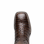 Western Collection Tucson // Caiman Belly Leather Cowboy Boot // Aged Brown (US: 7.5)