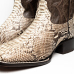 Western Collection Missouri // Python Leather Cowboy Boot // Natural (US: 11)