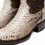 Western Collection Kansas // Python Leather Cowboy Boot // Natural (US: 8.5)
