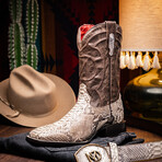 Western Collection Missouri // Python Leather Cowboy Boot // Natural (US: 11)