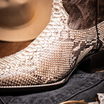 Western Collection Missouri // Python Leather Cowboy Boot // Natural (US: 11)