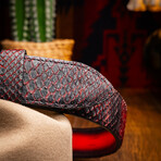 Arkansas // Python Leather Belt // Blackcherry (48)